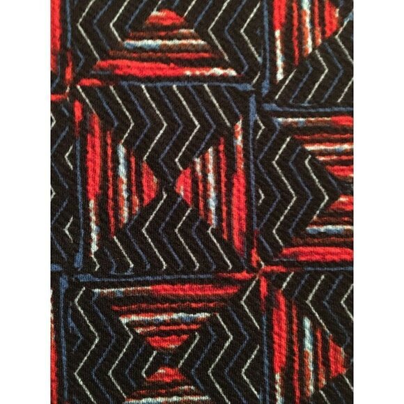 LuLaRoe CASSIE Skirt Blue Black Red Geometric Squares Print Size XS NEW - Picture 4 of 6